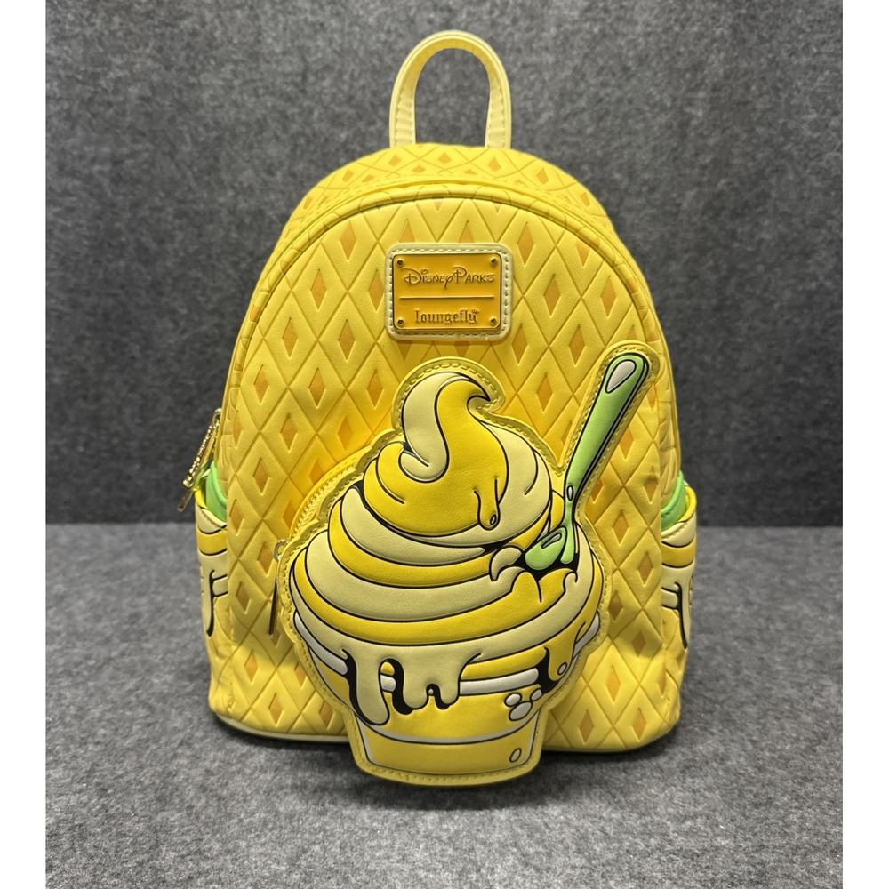 Loungefly Disney Parks Eats Pineapple Swirl Dole Whip Mini Backpack 2024 NWT
